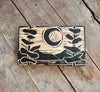 Wood Block Carving - Moon & Spruce