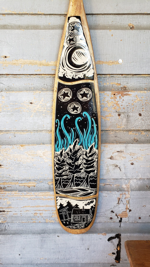 Decorative Paddle - Northern Lights