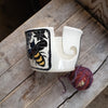 Yarn Bowl - Bee Design / White