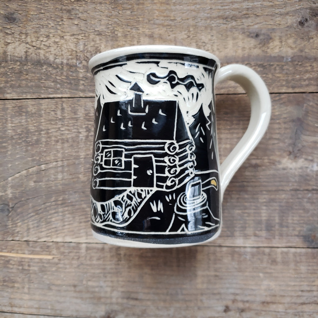 Mug, Regular, Woodland Log Cabin
