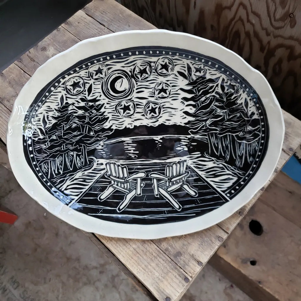 Serving Platter, Large Oval,  Cottage Dock