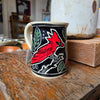 Mug Woodland - Cardinal Regular Black background