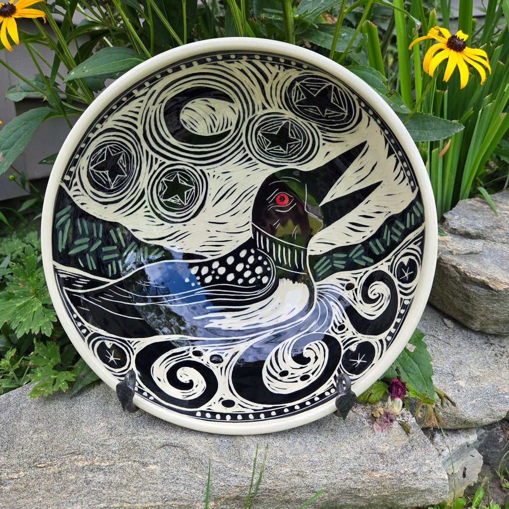 Large Serving Bowl, Loon