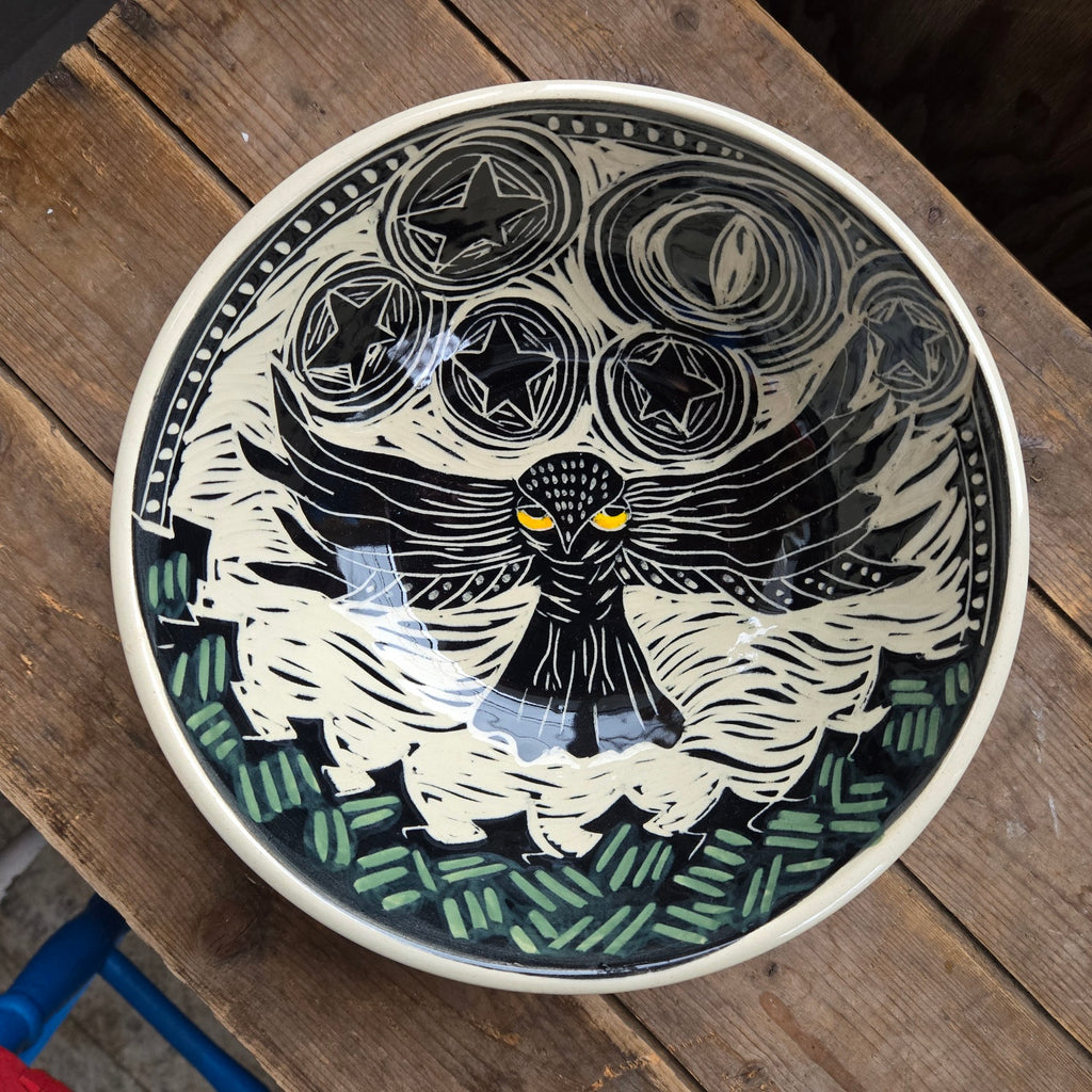 Medium Serving Bowl, Owl