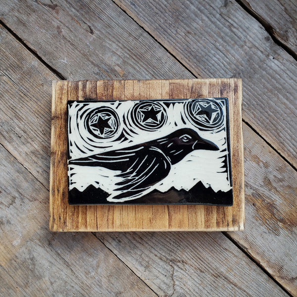 Ceramic Wall Art - Raven