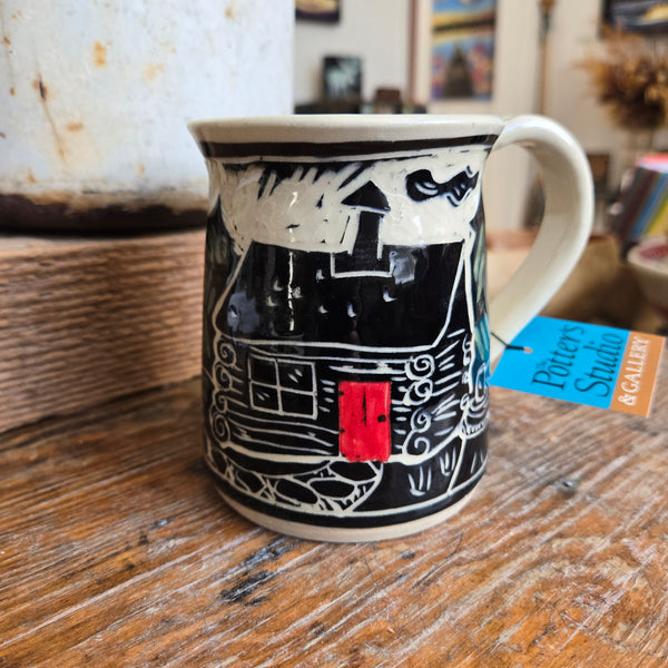 Mug, Regular, Woodland Log Cabin