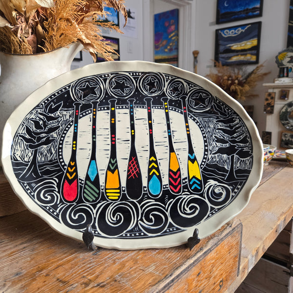 Serving Platter, Large Oval, Woodland